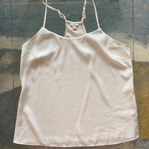 J Crew Sz 14 Ivory Adjustable Racerback Camisole